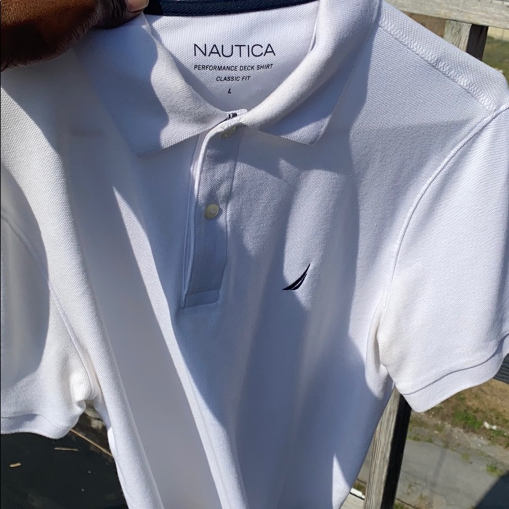 Nautical white polo.